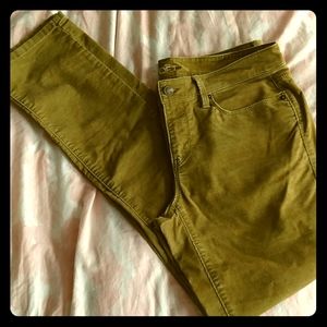 Loft green skinny cord